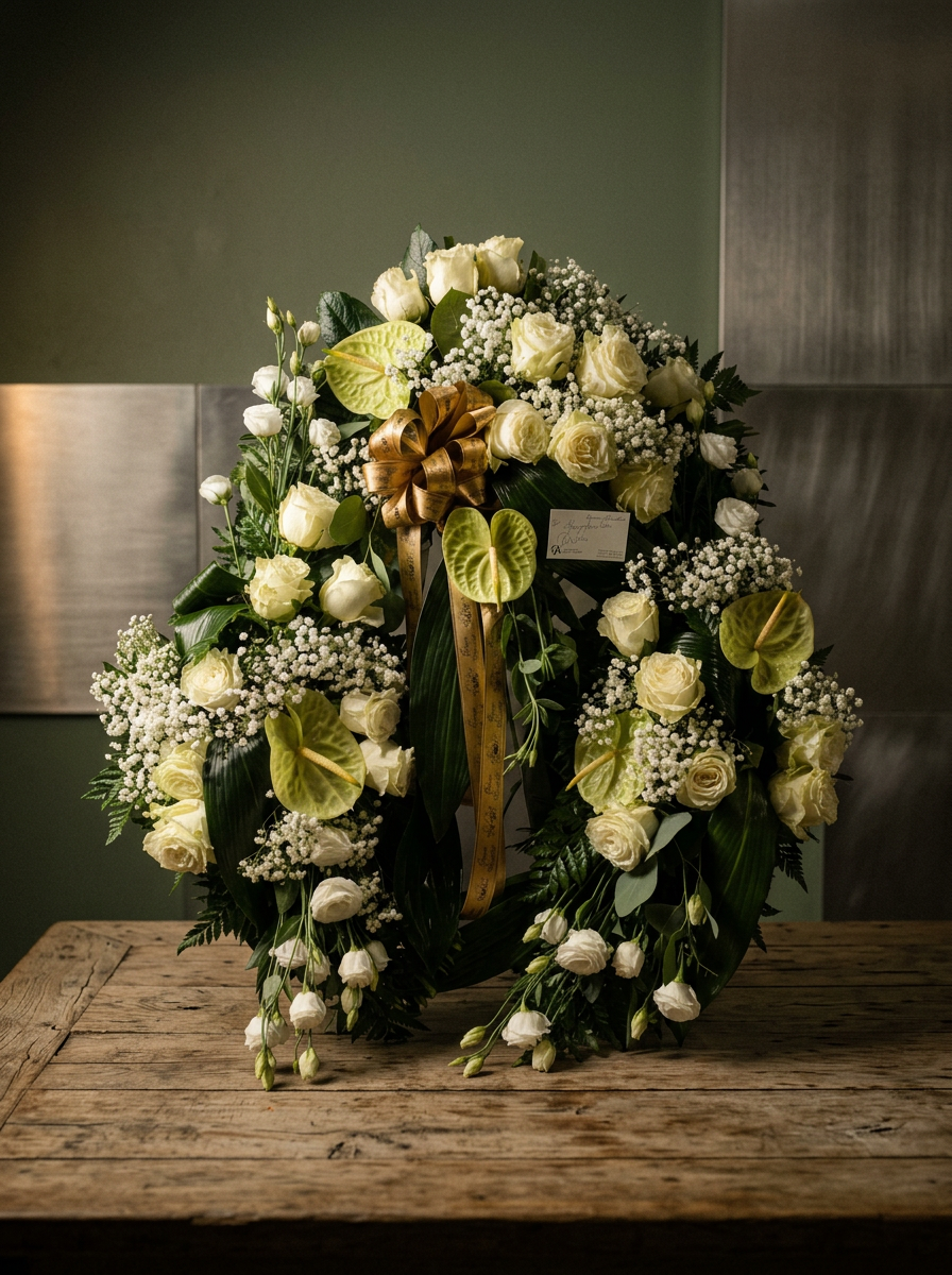 Coroa floral real criada pela cliente